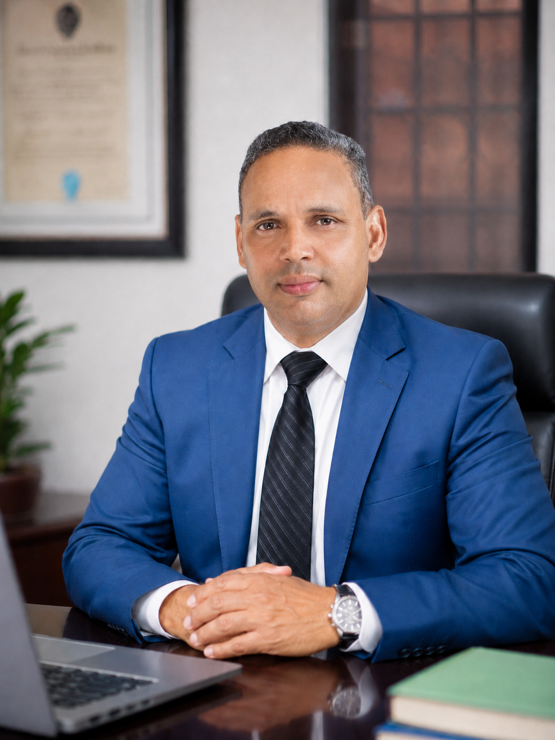 Lic. Daniel Eduardo Jiménez Sánchez en su oficina