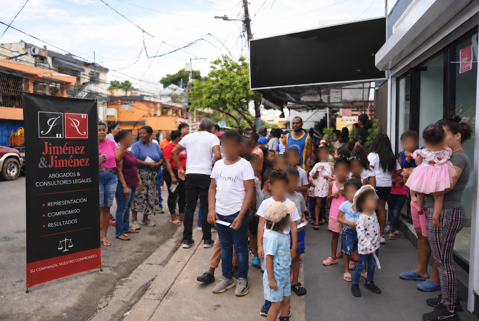 Actividad comunitaria con niños y familias